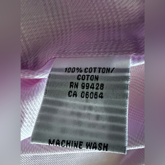 Bugatchi Uomo Men’s Lux Pink Dress Shirt, Size 15 34/35 EUC - Picture 11 of 13